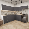 Zestaw mebli kuchennych 230x210 Rodos Antracyt UA