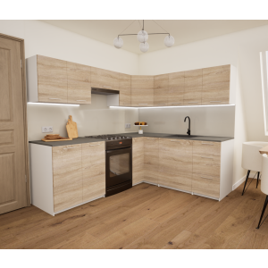 Zestaw mebli kuchennych 230 x190 cm Kreta Sonoma UA