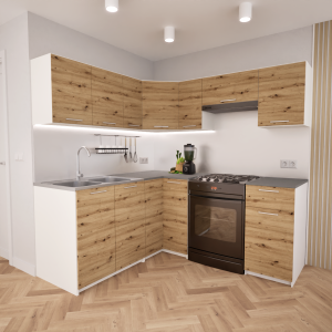 Zestaw mebli kuchennych 170x190 cm Nantes Dąb Artisan UA