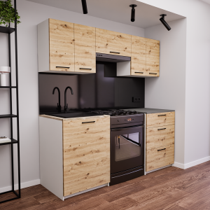 Zestaw mebli kuchennych 180 cm Portland Dąb Artisan UC