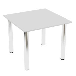 Stół kuchenny Nogi Chrom 80x80 Biały