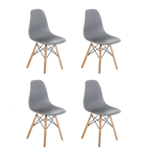 Zestaw 4x krzesło Milano Design DSW Skandynawskie Szare Zestaw 4x krzesło Milano Design DSW Skandynawskie Szare