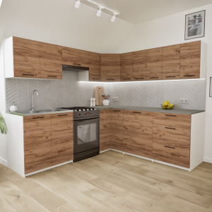 Zestaw mebli kuchennych 230x210 cm Korfu Dąb Craft UC