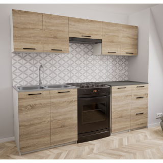 Zestaw mebli kuchennych 220cm Odessa Sonoma UC