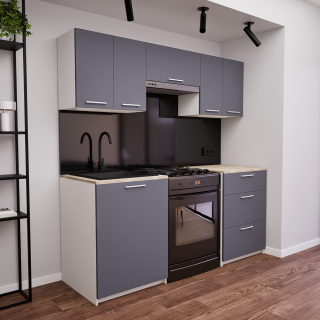 Zestaw mebli kuchennych 180 cm Portland Antracyt UA