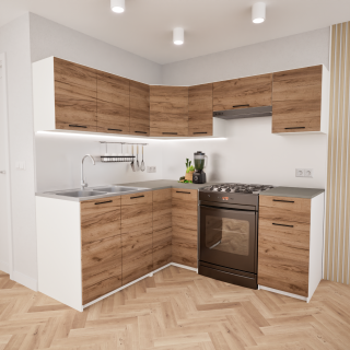Zestaw mebli kuchennych 170x190 cm Nantes Dąb Craft UC