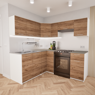 Zestaw mebli kuchennych 170x190 cm Nantes Dąb Craft UA