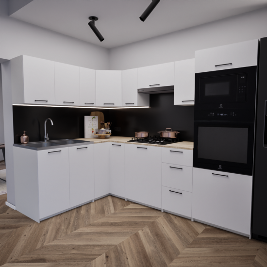 Zestaw mebli kuchennych 170x250 cm Petersburg Biały UC