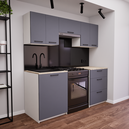 Zestaw mebli kuchennych 180 cm Portland Antracyt UC