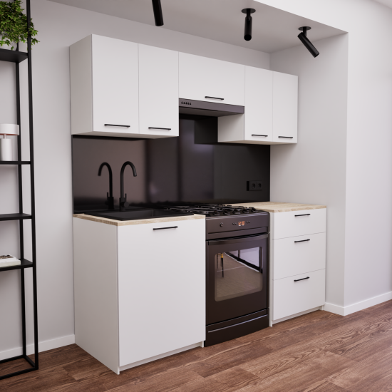 Zestaw mebli kuchennych 180 cm Portland Biały UC