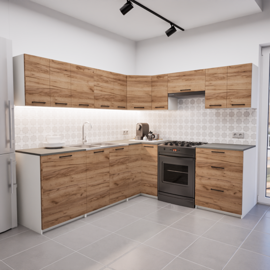 Zestaw mebli kuchennych 230x210 cm Bolonia Craft UC