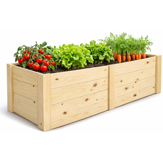 Drewniany Warzywniak Donica / Inspekt 120x35x36 cm – Idealny do Twojego Ogrodu!