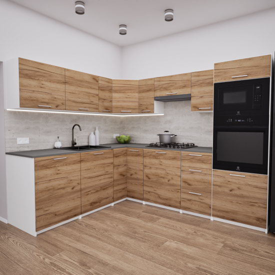 Zestaw mebli kuchennych 210 x 250 cm Mediolan Craft UA