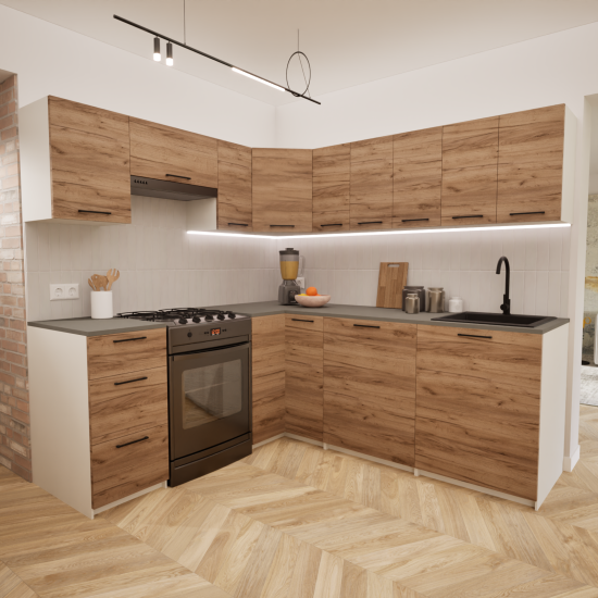 Zestaw mebli kuchennych 190x210 cm Palermo Craft UC
