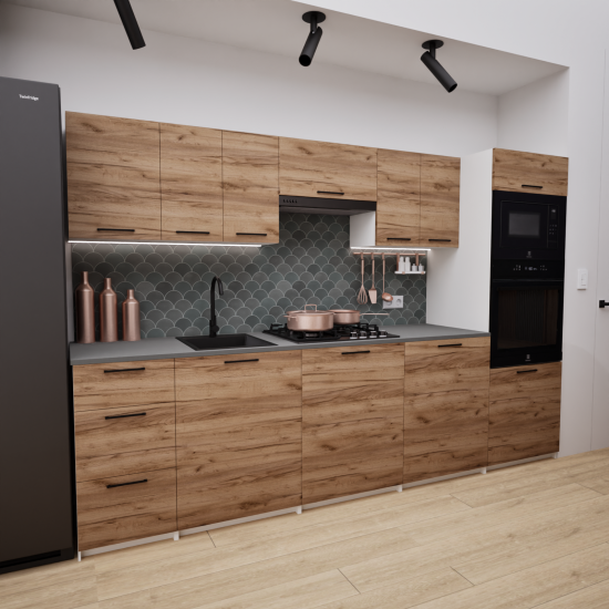 Zestaw mebli kuchennych 280 cm Pensylwania Dąb Craft UC